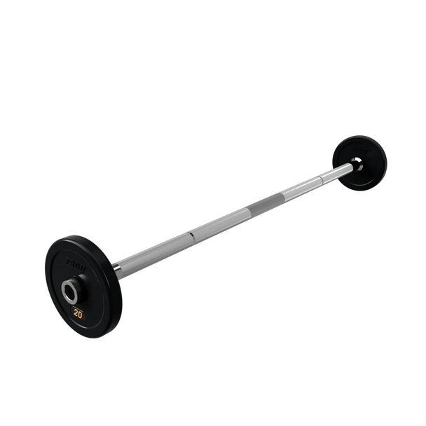 Troy 20 lb Rubber-Coated Fixed Barbell w/ Straight Bar