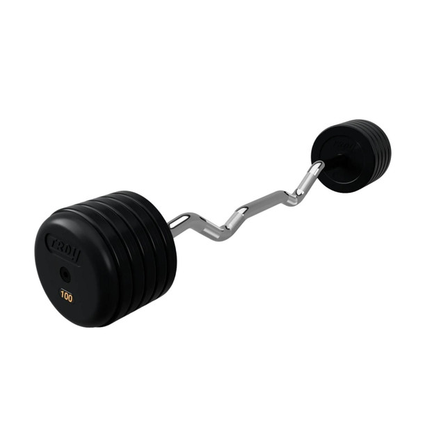 Troy 100 lb Rubber-Covered Curl Weight Bar
