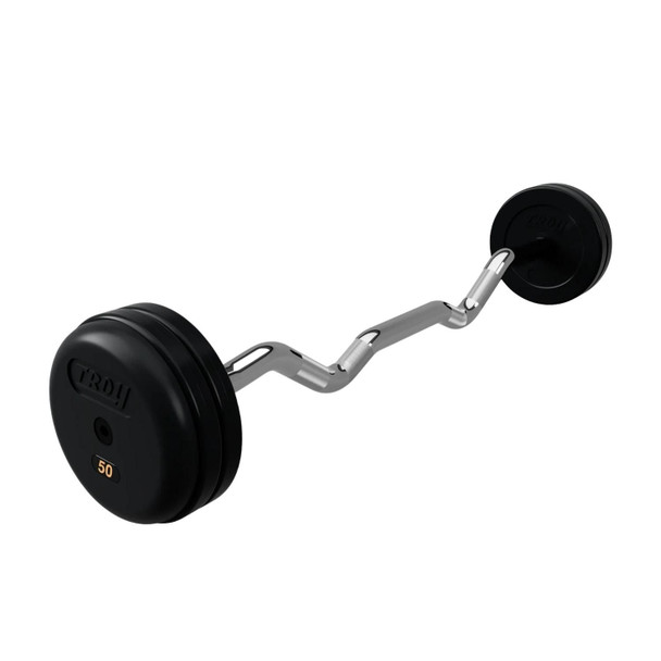 Troy 50 lb Rubber Curl Strength Bar