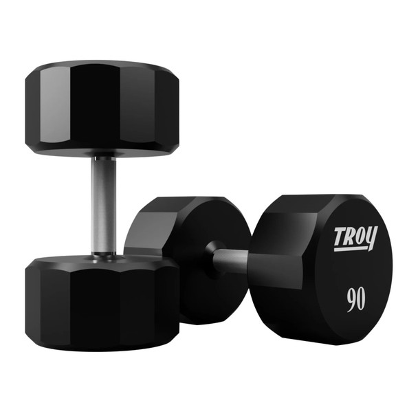 Troy 90 lb Commercial Urethane-Coated Dumbbells