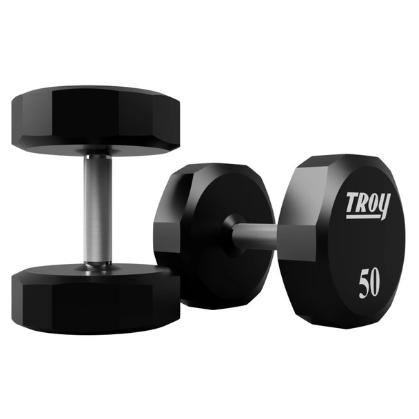 Troy 12-Sided Urethane-Coated Weights - 50 lb