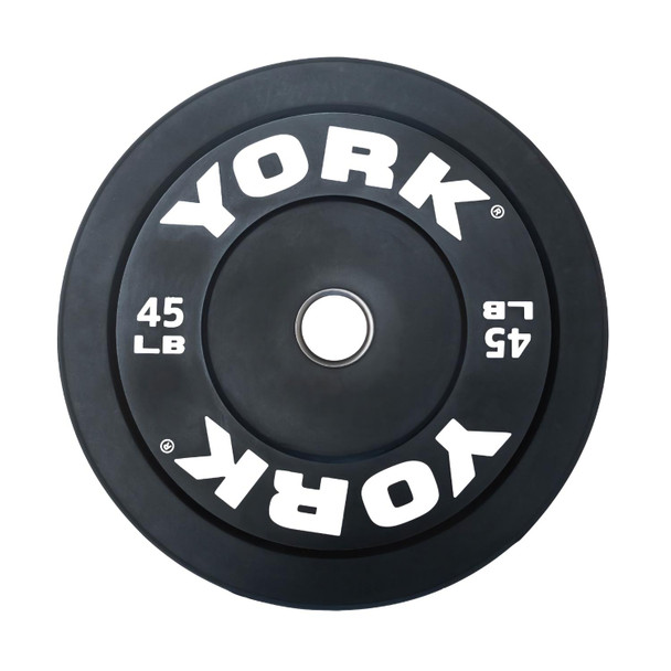 York Barbell Solid Rubber Bumper Plate