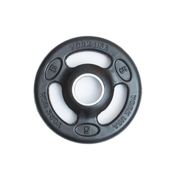 York Iso-Grip 5 lb Rubber Olympic Plate
