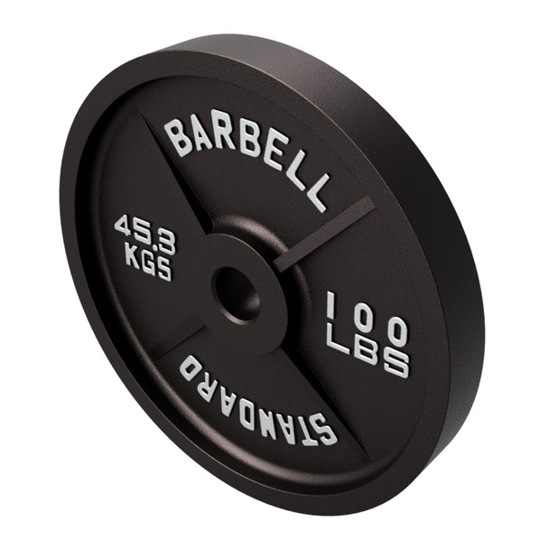 USA Sports 100 lb Black Cast Iron Olympic Plate