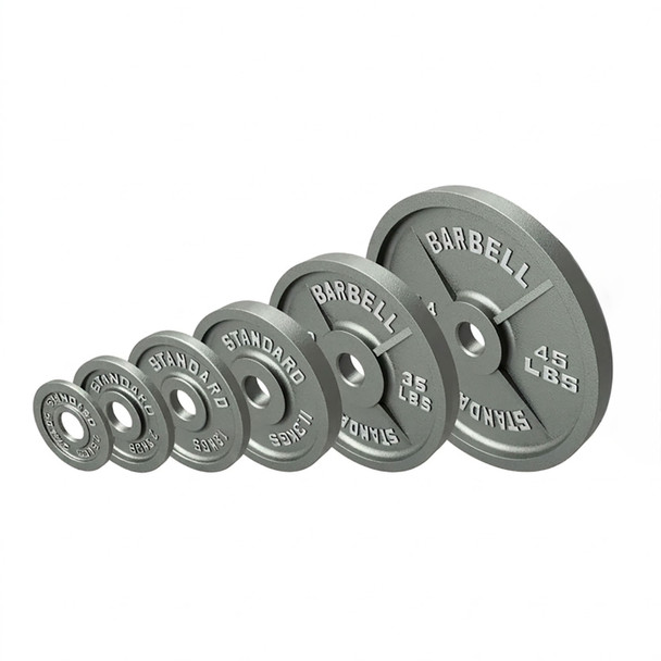 Troy USA Sports Gray Cast Iron Olympic Plates - 2.-5-45 lb Plate Set