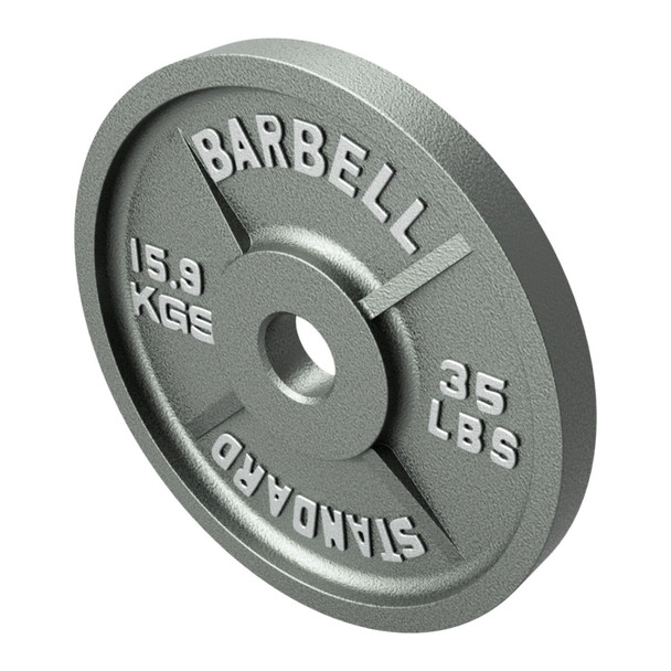 USA Sports 35 lb Barbell Standard Gray Olympic Plate