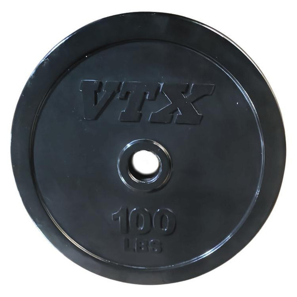 Troy VTX 100 lb Rubber-Encased Olympic Plate
