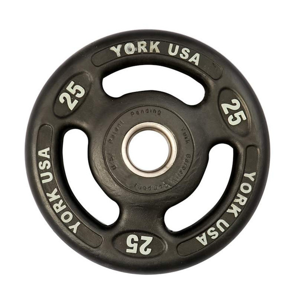 York 25 lb Urethane Olympic Plate w/ Grips