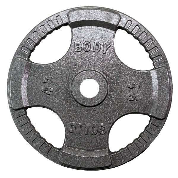 Body-Solid 45 lb Gray Cast Iron Olympic Grip Plate