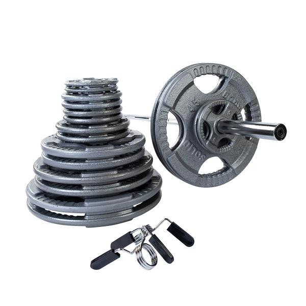 Body-Solid Gray Cast Iron Olympic Set - 400 lb