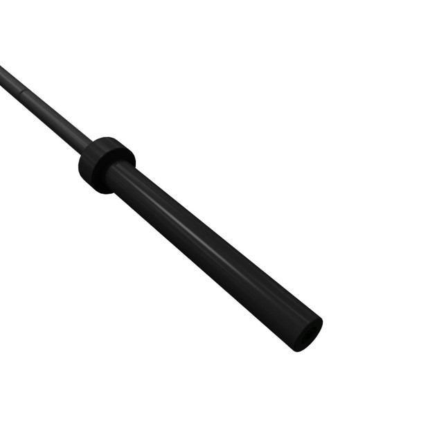 USA Sports 7-Foot Black Olympic Bar - Sleeve Close View