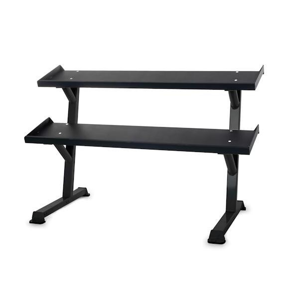 Inflight Fitness (5007-2) 2-Tier Dumbbell Rack - Angled View