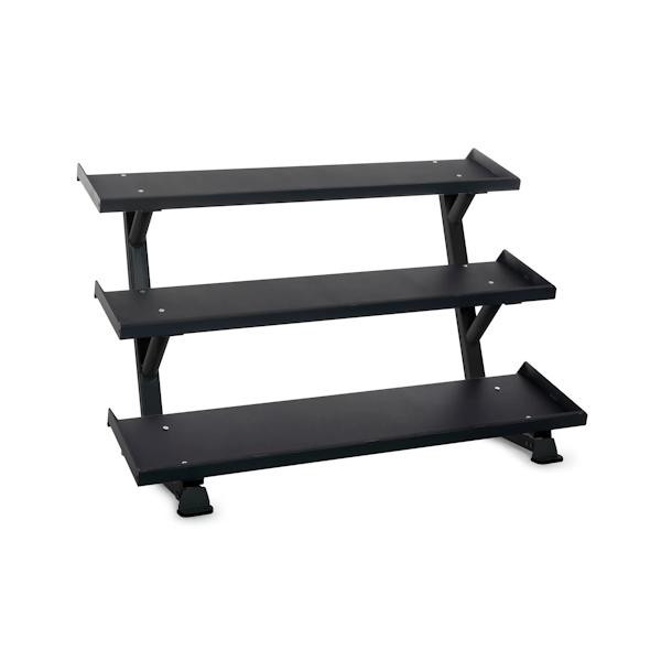 Inflight Fitness 69" 3-Tier Dumbbell Rack - Angled View