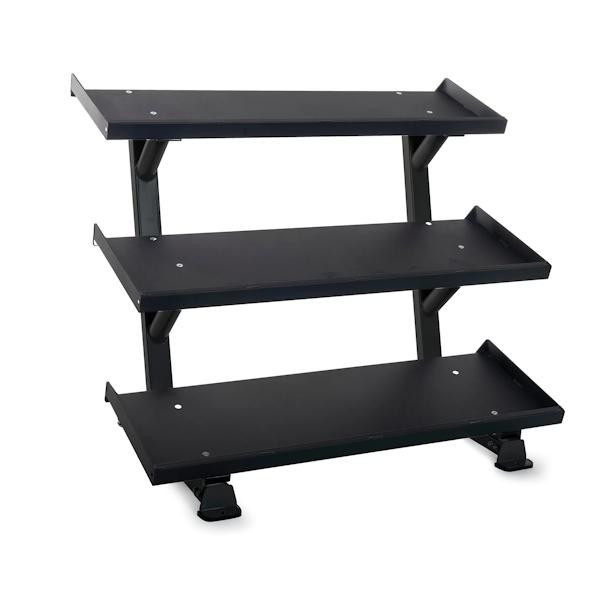 Inflight Fitness (5009) 3-Tier Dumbbell Rack Organized Weights - Angled View