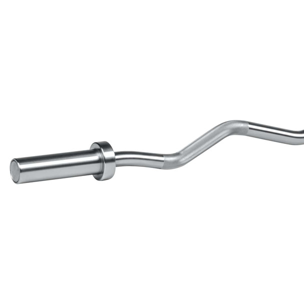 TAG Fitness Chrome-Sleeve EZ Weight Bar Showing Curved Shaft