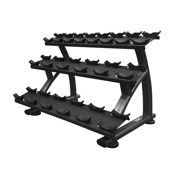 TAG Fitness (SD3.1) Commercial 3-Tier Dumbbell Rack - Angled View