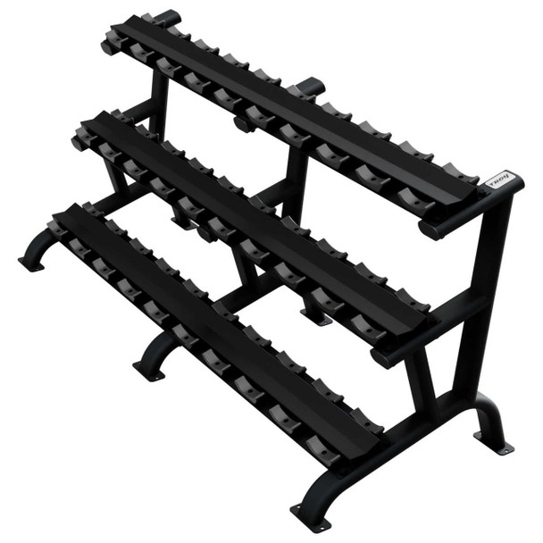 Troy 3-Tier Saddle Dumbbell Rack w/ Black Matte Frame (DR-15-MBLK)