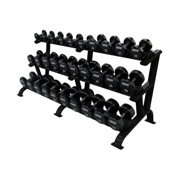 Troy Black 3-Tier Saddle Rack w/ Optional Dumbbells