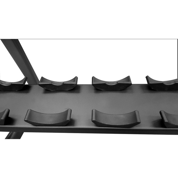 TAG Fitness Commercial 3-Tier Dumbbell Rack - Cradles Close View