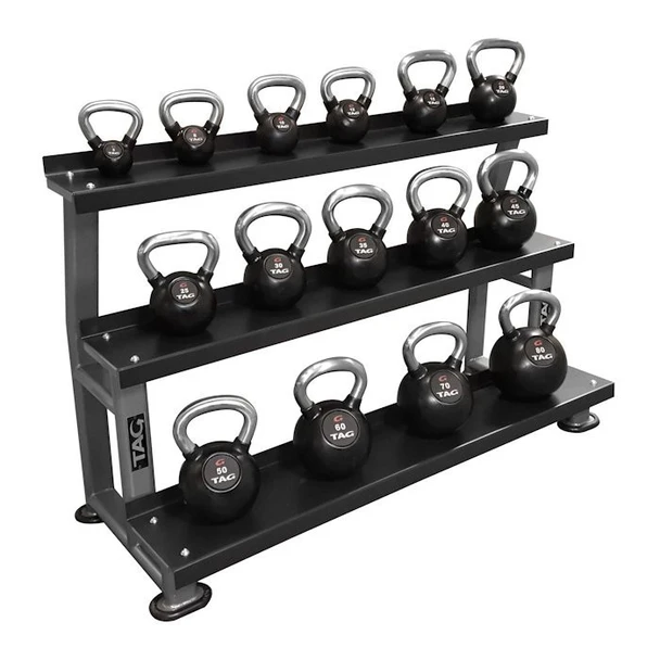 TAG Fitness Gym Kettlebell Set with Rack