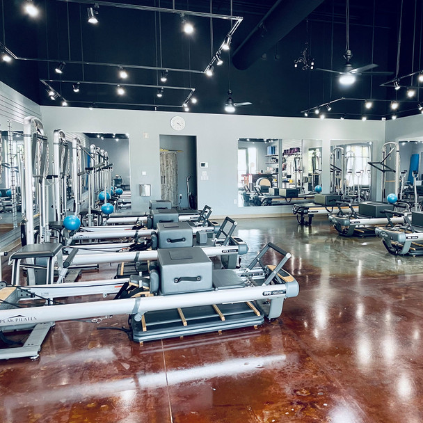 LiteMirror Glassless Studio Mirrors in Pilates Room