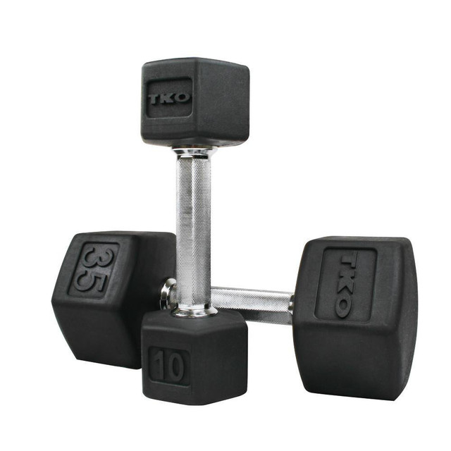 TKO Hexagonal Free Weights with Tri Grip Handles