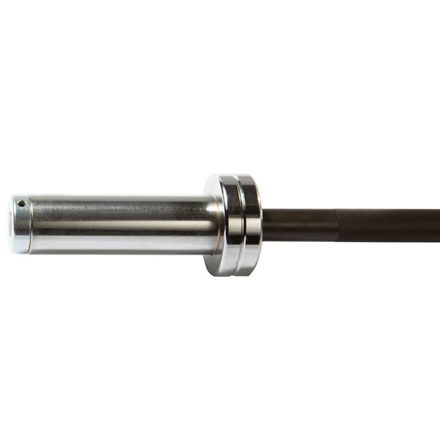 York Barbell Five Foot Weight Bar Showing Chrome Sleeve