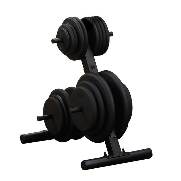 Body-Solid Six-Post Weight Storage Stand with Optional 1 Inch Plates