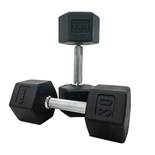 TKO (804SXR) Rubber Hex Dumbbells