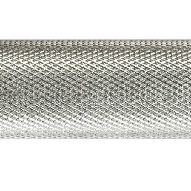 York Barbell 5' Hard Chrome Bar Showing Knurl Pattern