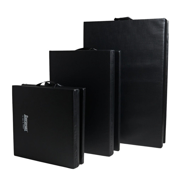 Aeromat Collapsible Workout Mats Shown Folded