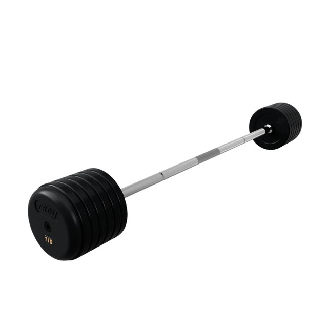 Troy 110 lb Fixed Rubber Straight Bar