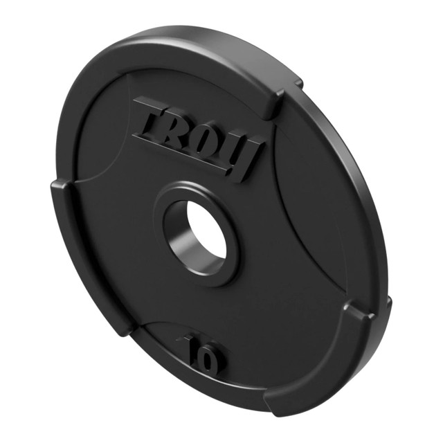 Troy 10 lb Rubber-Coated Barbell Plate