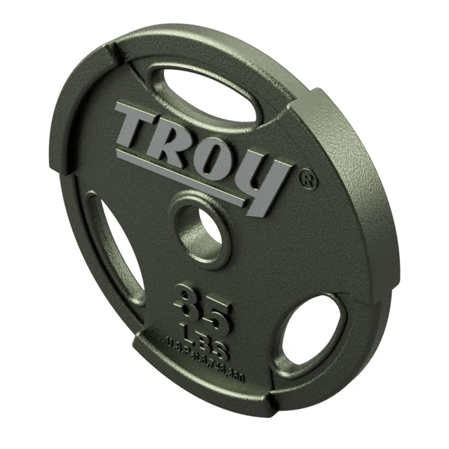 Troy 35 lb Machined Cast Iron Weight Plate with Handles