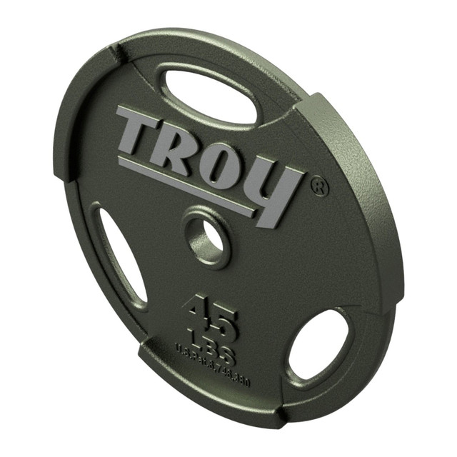 Troy 45 lb Machined Olympic Plate with Grips