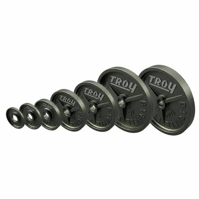 Troy Barbell (HO) Gray Machined Olympic Plates