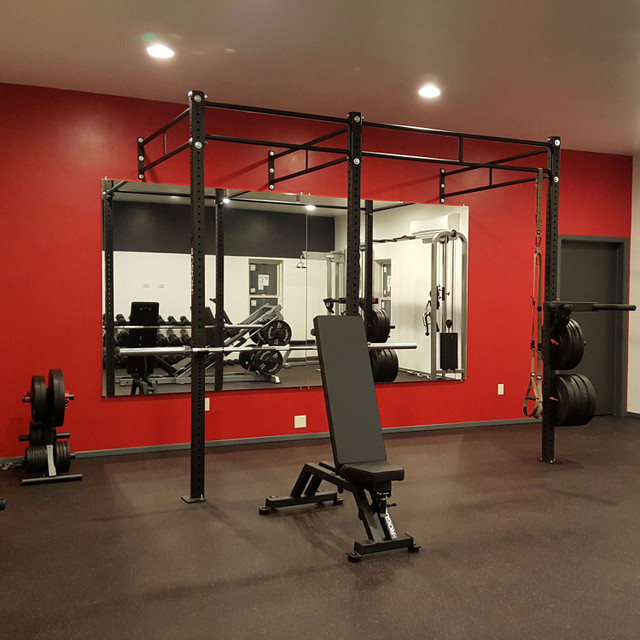 LiteMirror Shatterproof Mirror in Workout Room