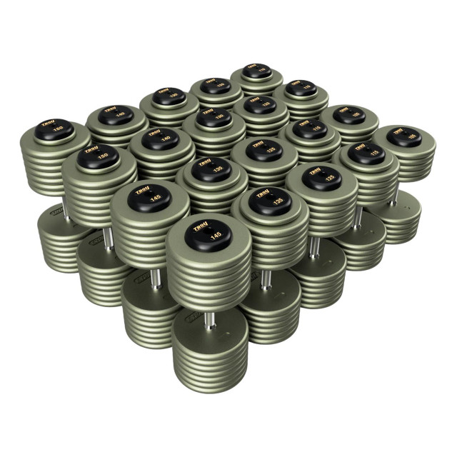 Troy 105 to 150 lb Pro Style Weights with Black Rubber End Caps