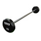 Troy (20-110 lb) 12-Sided Urethane Barbells - 50 lb w/ Straight Bar