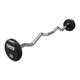 Troy 30 lb Gym Fixed Urethane Barbell w/ EZ Curl Bar