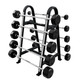 Troy (20-110 lb) 12-Sided Rubber Barbells & Rack