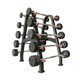 TKO Fixed Barbell Rack w/ Optional Rubber Barbells - Angled View