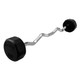 Troy (20-110 lb) 12-Sided Rubber Barbell Set - 50 lb w/ EZ Curl Bar