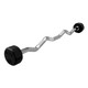 Troy (20-110 lb) 12-Sided Rubber Barbell Set - 20 lb w/ EZ Curl Bar
