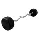 Troy (20-110 lb) 12-Sided Rubber Barbell Set - 90 lb w/ EZ Curl Bar