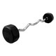 Troy (20-110 lb) 12-Sided Rubber Barbell Set - 70 lb w/ EZ Curl Bar