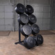 Body-Solid (GWT76) Olympic Plate Rack w/ Optional Rubber Bumper Plates