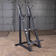 Body-Solid Bumper Plate Organizer in Wide Spacing Configuration