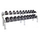 Troy 12-Sided Urethane Dumbbells with Rack