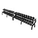 Troy 12-Sided Urethane Dumbbell Set & Rack - 5-100 lb Set w/ Two Black Racks